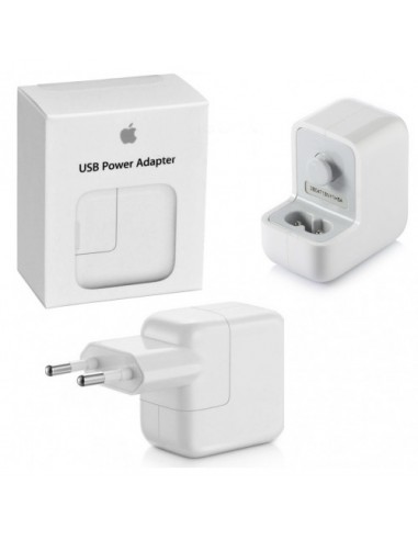 Enchufe cargador de red original Apple toma USB 12W para iPad y iPhone (Blíster)