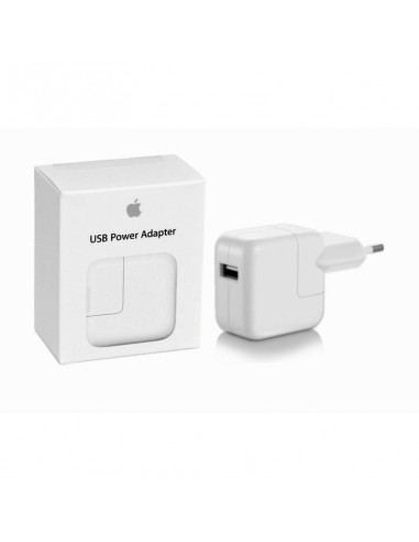 Enchufe cargador de red original Apple toma USB 12W para iPad y iPhone (Blíster)