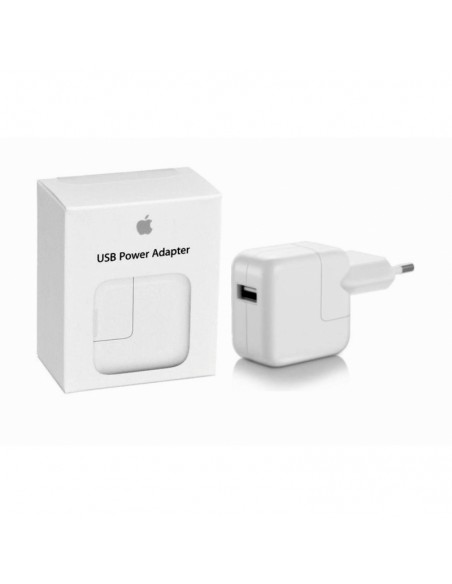 Enchufe cargador de red original Apple toma USB 12W para iPad y iPhone (Blíster)