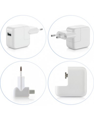 Enchufe cargador de red original Apple toma USB 12W para iPad y iPhone (Blíster)
