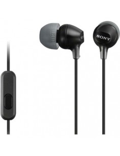 Auriculares manos libres originales Sony MDR-EX15AP Jack 3,5 mm universal negros (Blíster)