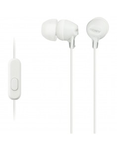 Auriculares manos libres originales Sony MDR-EX15AP Jack 3,5 mm universal blancos (Blíster)