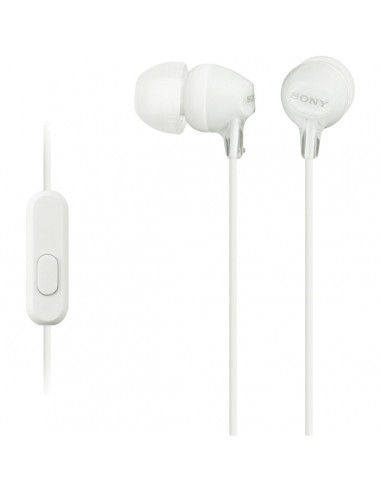 Auriculares manos libres originales Sony MDR-EX15AP Jack 3,5 mm universal blancos (Blíster)