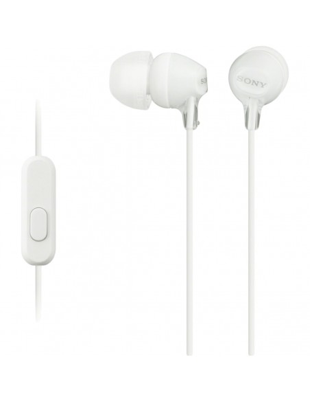 Auriculares manos libres originales Sony MDR-EX15AP Jack 3,5 mm universal blancos (Blíster)