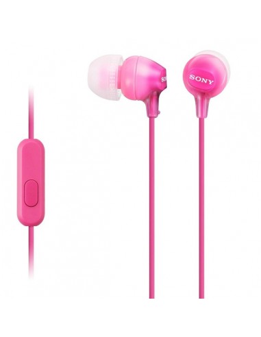 Auriculares manos libres originales Sony MDR-EX15AP Jack 3,5 mm universal rosa (Blíster)