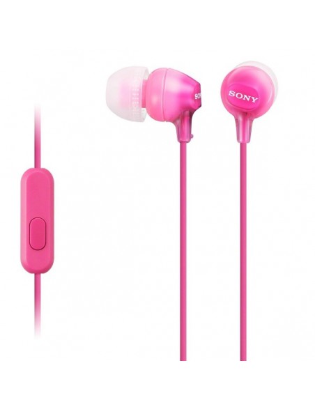 Auriculares manos libres originales Sony MDR-EX15AP Jack 3,5 mm universal rosa (Blíster)