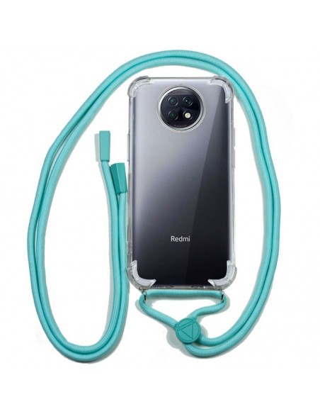 Carcasa TPU transparente Xiaomi Redmi Note 9T cordón celeste