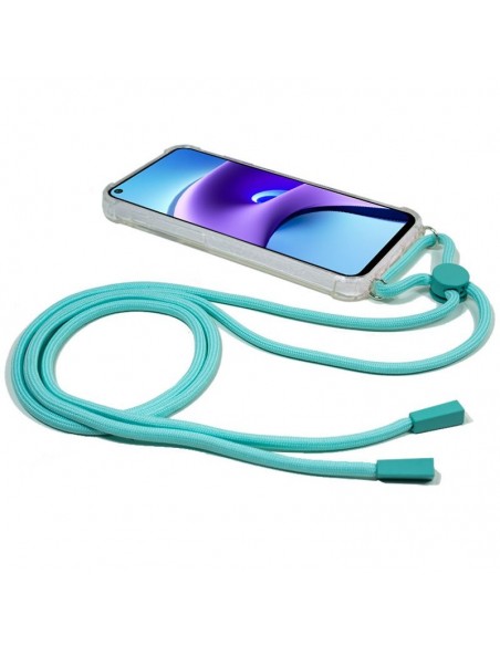 Carcasa TPU transparente Xiaomi Redmi Note 9T cordón celeste