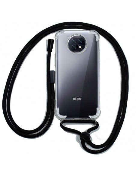 Carcasa TPU transparente Xiaomi Redmi Note 9T cordón negro