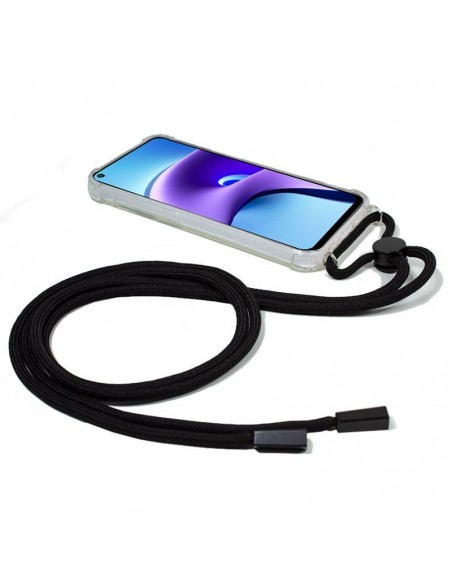 Carcasa TPU transparente Xiaomi Redmi Note 9T cordón negro