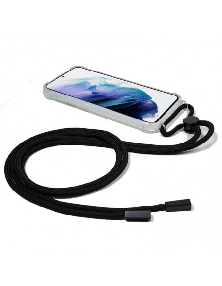 Carcasa TPU transparente Samsung G996 Galaxy S21 Plus cordón negro