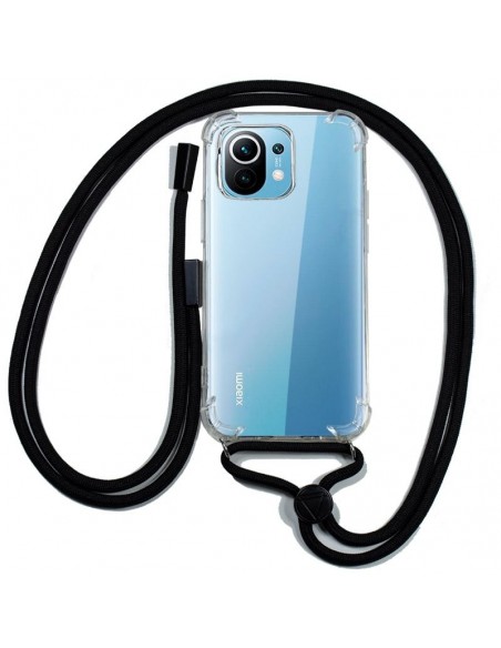 Carcasa TPU transparente Xiaomi Mi 11 / Mi 11 Pro cordón negro