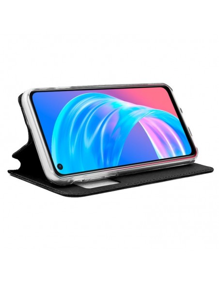 Funda libro soporte TPU Oppo A73 5G negra