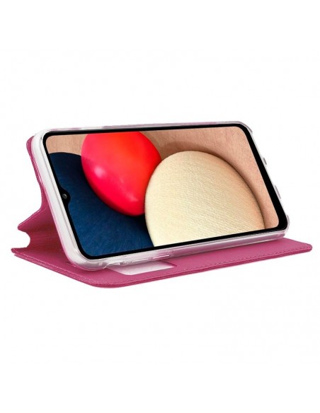 Funda libro soporte TPU Samsung A025 Galaxy A02s rosa