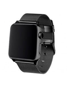 Correa Apple Watch Series 1 / 2 / 3 / 4 / 5 / 6 / SE (38 - 40 mm) metálica negra
