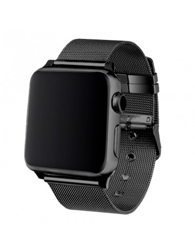 Correa Apple Watch Series 1 / 2 / 3 / 4 / 5 / 6 / SE (38 - 40 mm) metálica negra