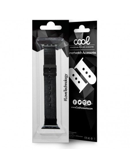 Correa Apple Watch Series 1 / 2 / 3 / 4 / 5 / 6 / SE (38 - 40 mm) metálica negra