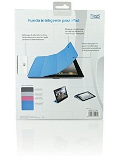 Funda tapa inteligente enganche aluminio magnético Apple iPad 2 / 3 / 4 azul 2