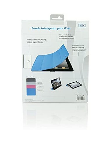Funda tapa inteligente enganche aluminio magnético Apple iPad 2 / 3 / 4 negra