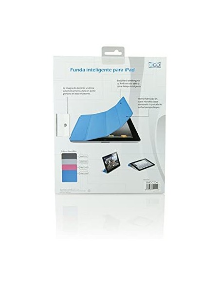 Funda tapa inteligente enganche aluminio magnético Apple iPad 2 / 3 / 4 rosa