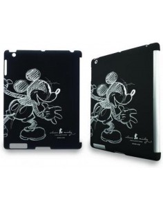 casa Apple iPad 2 / 3 / 4 licencia Disney diseño negra Mickey tiza