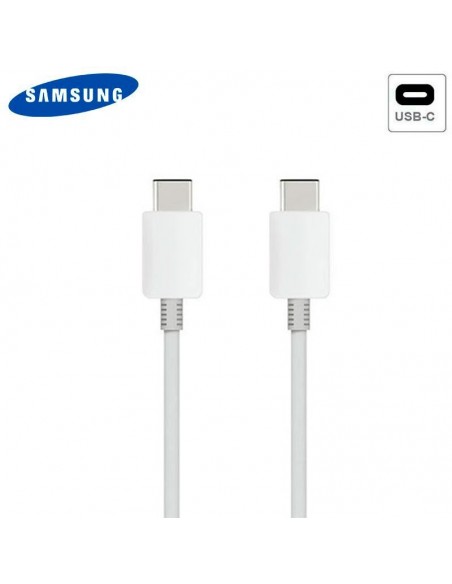 Cable USB original Samsung universal TIPO C a TIPO C blanco suelto (Bulk)