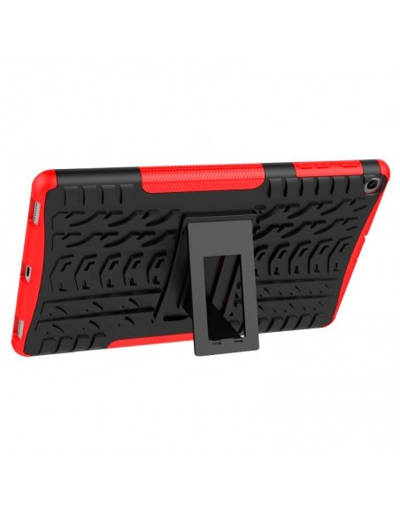 Carcasa reforzada cama TPU Samsung Galaxy Tab A7 2020 10,4 pulgadas (T500-T505) roja y negra