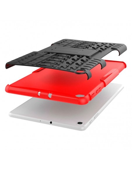 Carcasa reforzada cama TPU Samsung Galaxy Tab A7 2020 10,4 pulgadas (T500-T505) roja y negra