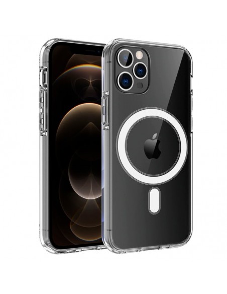 Carcasa magnética TPU iPhone 12 Pro Max antigolpes transparente