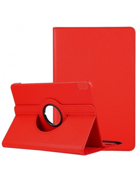Funda soporte giratorio Huawei Matepad polipiel roja 10,4 pulgadas