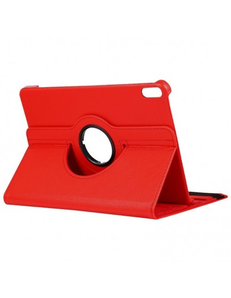 Funda soporte giratorio Huawei Matepad polipiel roja 10,4 pulgadas