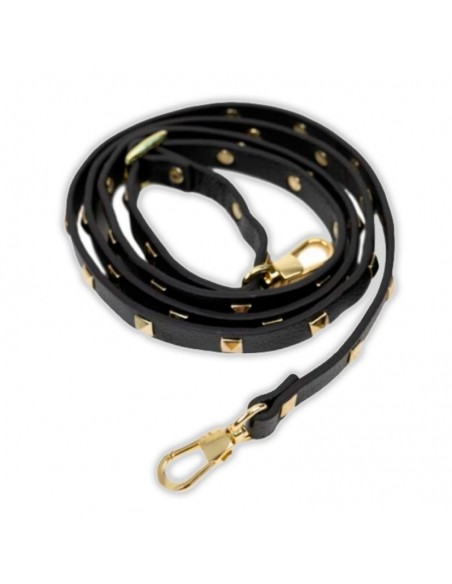 Carcasa polipiel para iPhone 12 mini correa Pop-Rock negra