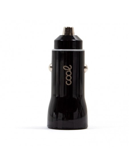 Cargador coche universal toma USB tipo C (PD) COOL (18W) negro