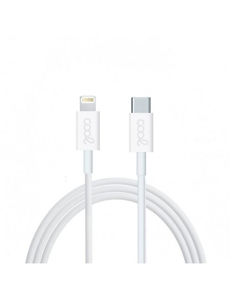 Cable USB compatible universal tipo C a lightning (1,2 metros) blanco 3 Amp