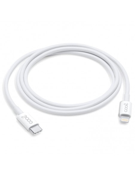 Cable USB compatible universal tipo C a lightning (1,2 metros) blanco 3 Amp