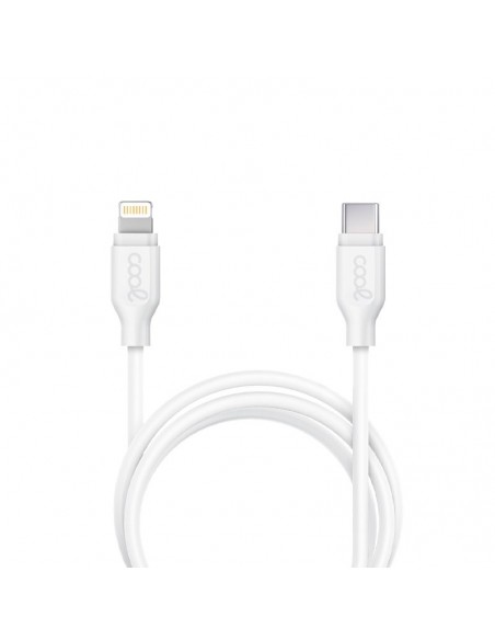 Cable USB compatible universal tipo C a lightning (1,2 metros) blanco 3 Amp