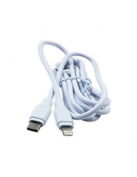 Cable USB compatible universal tipo C a lightning (1,2 metros) blanco 3 Amp
