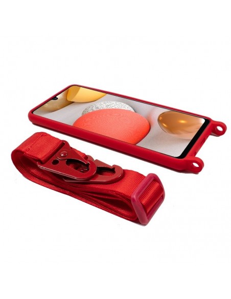 Carcasa TPU para Samsung A426 Galaxy A42 5G cinta roja