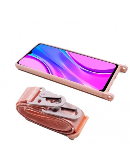 Carcasa TPU para Xiaomi Redmi 9 cinta rosa palo