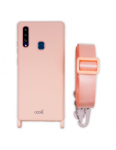Carcasa TPU para Samsung A207 Galaxy A20s cinta rosa