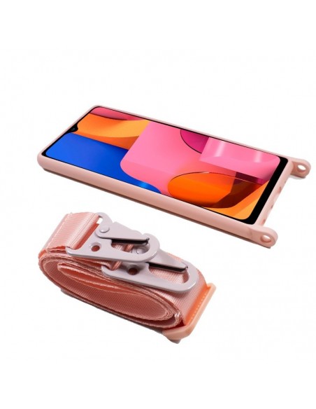 Carcasa TPU para Samsung A207 Galaxy A20s cinta rosa