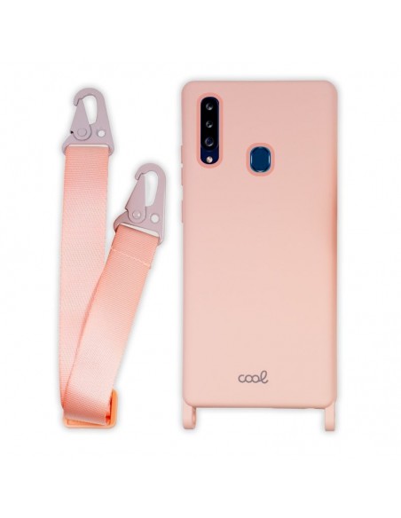 Carcasa TPU para Samsung A207 Galaxy A20s cinta rosa