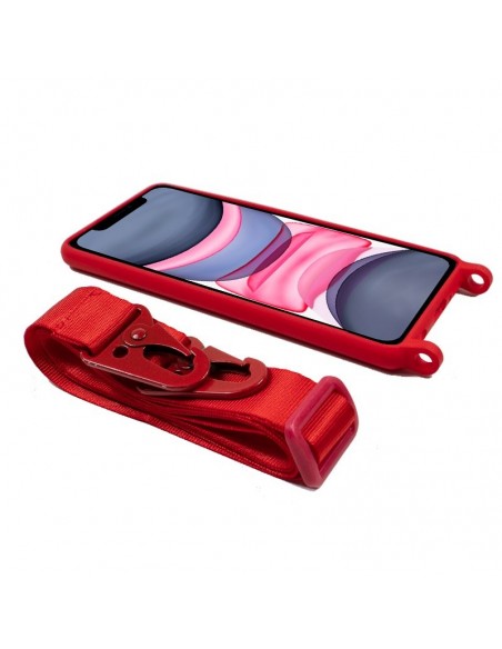 Carcasa TPU para iPhone 11 cinta roja