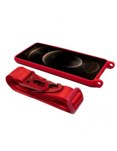 Carcasa TPU para iPhone 12 Pro Max cinta roja