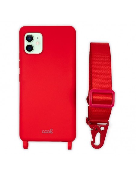 Carcasa TPU para iPhone 12 / 12 Pro cinta roja