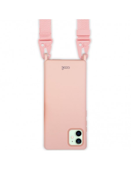 Carcasa TPU para iPhone 12 / 12 Pro cinta rosa palo