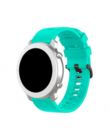 Correa universal 22mm Amazfit GTR / Stratos / Huawei / Samsung / COOL Bristol goma verde menta
