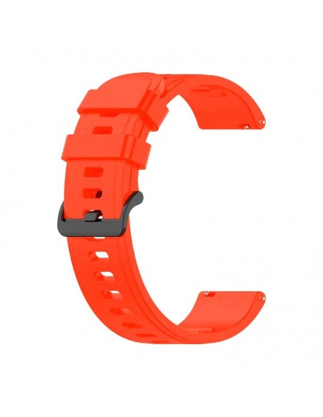 Correa universal 22mm Amazfit GTR / Stratos / Huawei / Samsung / COOL Bristol goma roja coral