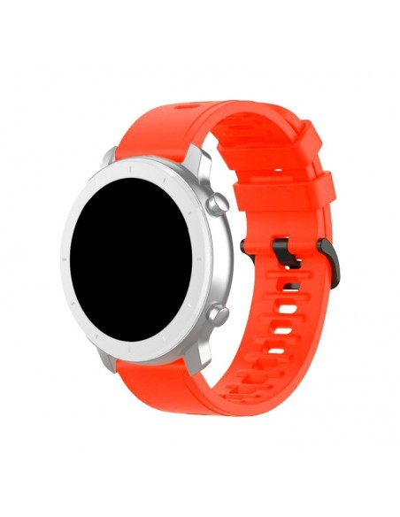 Correa universal 22mm Amazfit GTR / Stratos / Huawei / Samsung / COOL Bristol goma roja coral