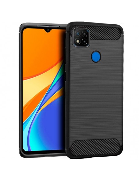 Carcasa TPU para Xiaomi Redmi 9C carbón negra